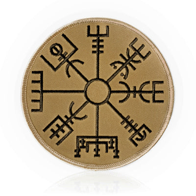 Patches - Vegvisir Patch, Embroidered, Desert - Grimfrost.com