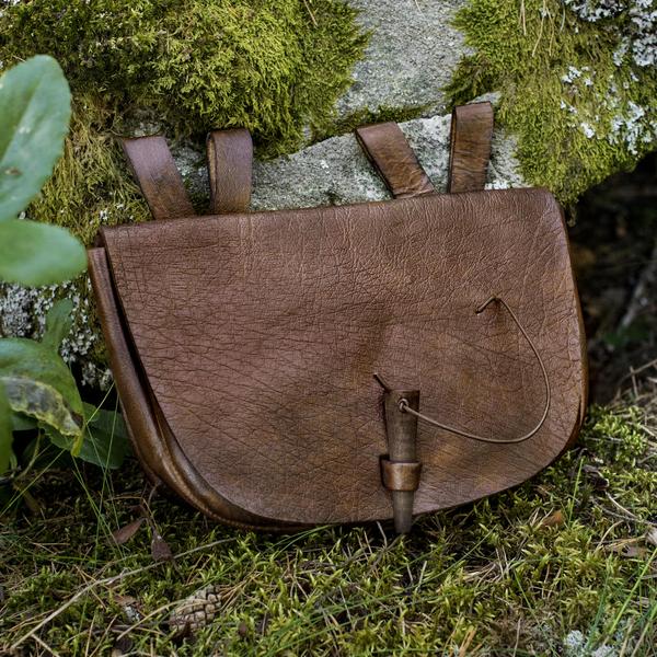 Viking Belt Bag, Wooden Lock