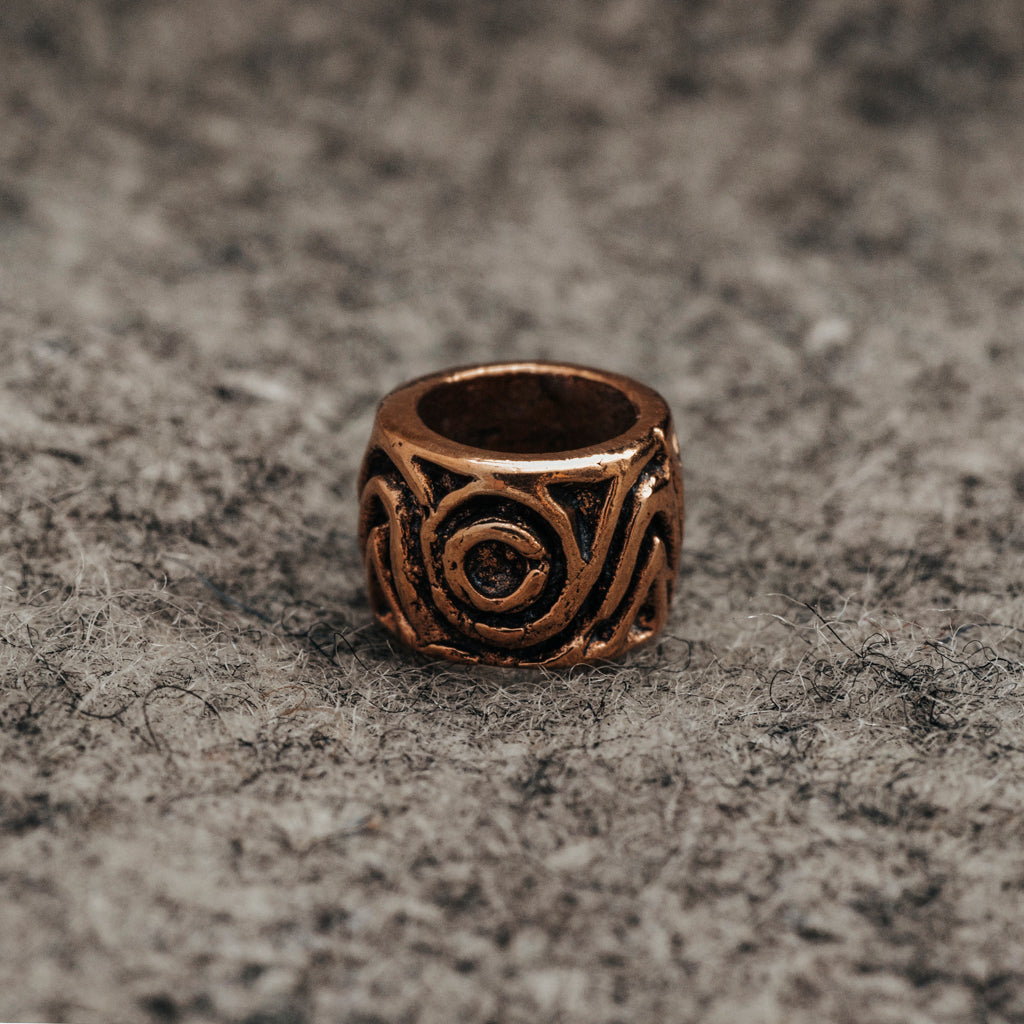 Swirl Beard Ring, Bronze – Grimfrost Intl