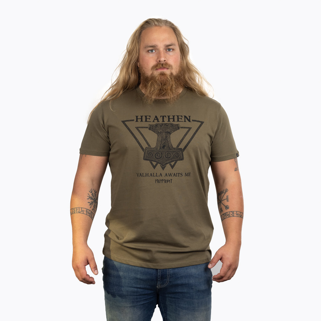 Premium Tee, Heathen, Grün