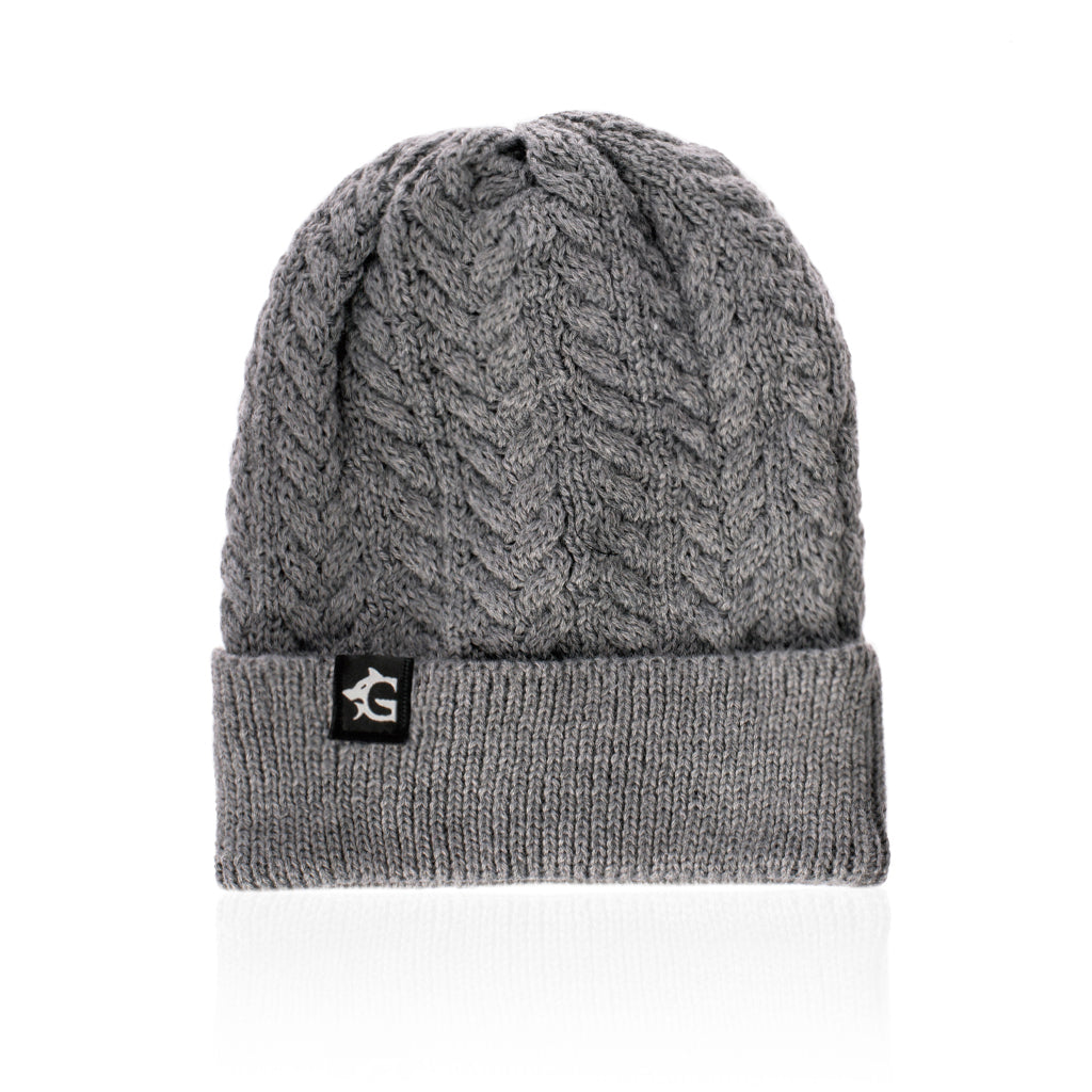 Grimfrost Cable Knit Beanie, Grey