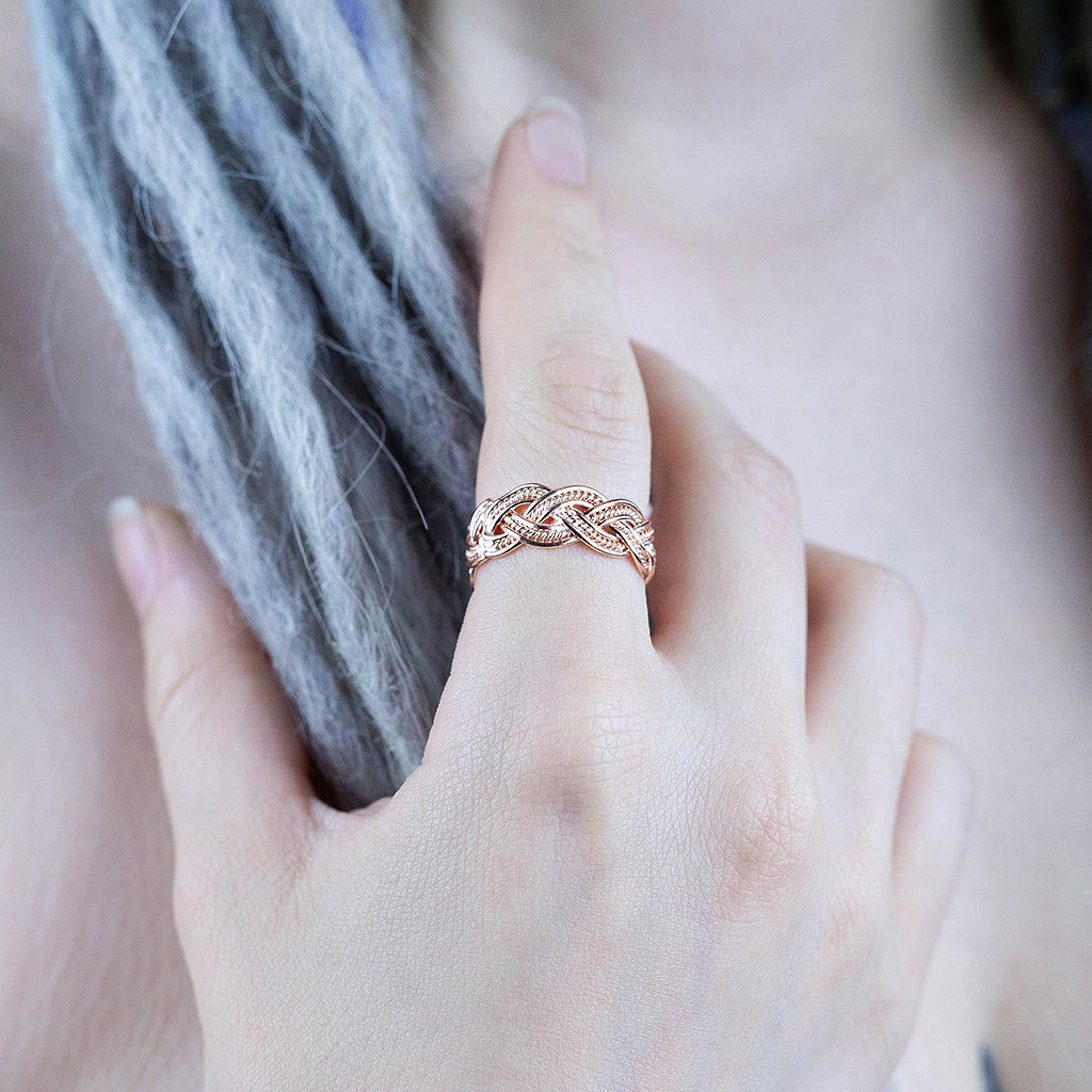 Frigg's Weave Ring, Roségold