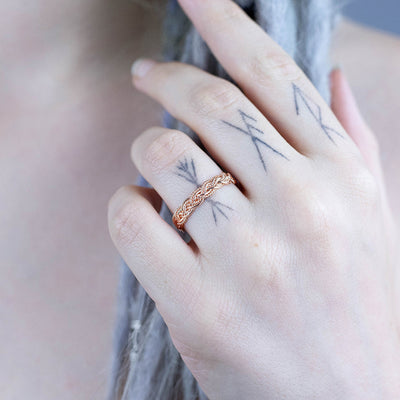 Hel's Weave Ring, Roségold