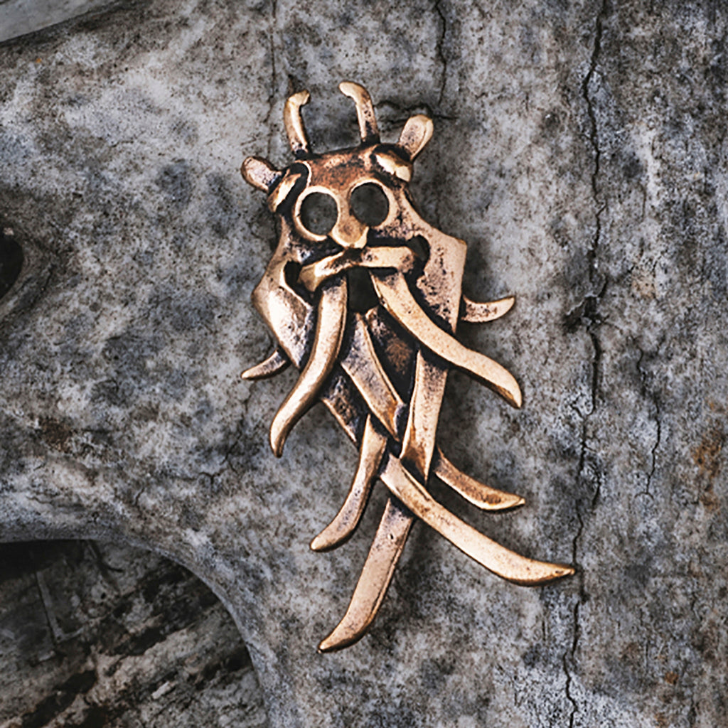 Moesgard Mask Pendant, Bronze