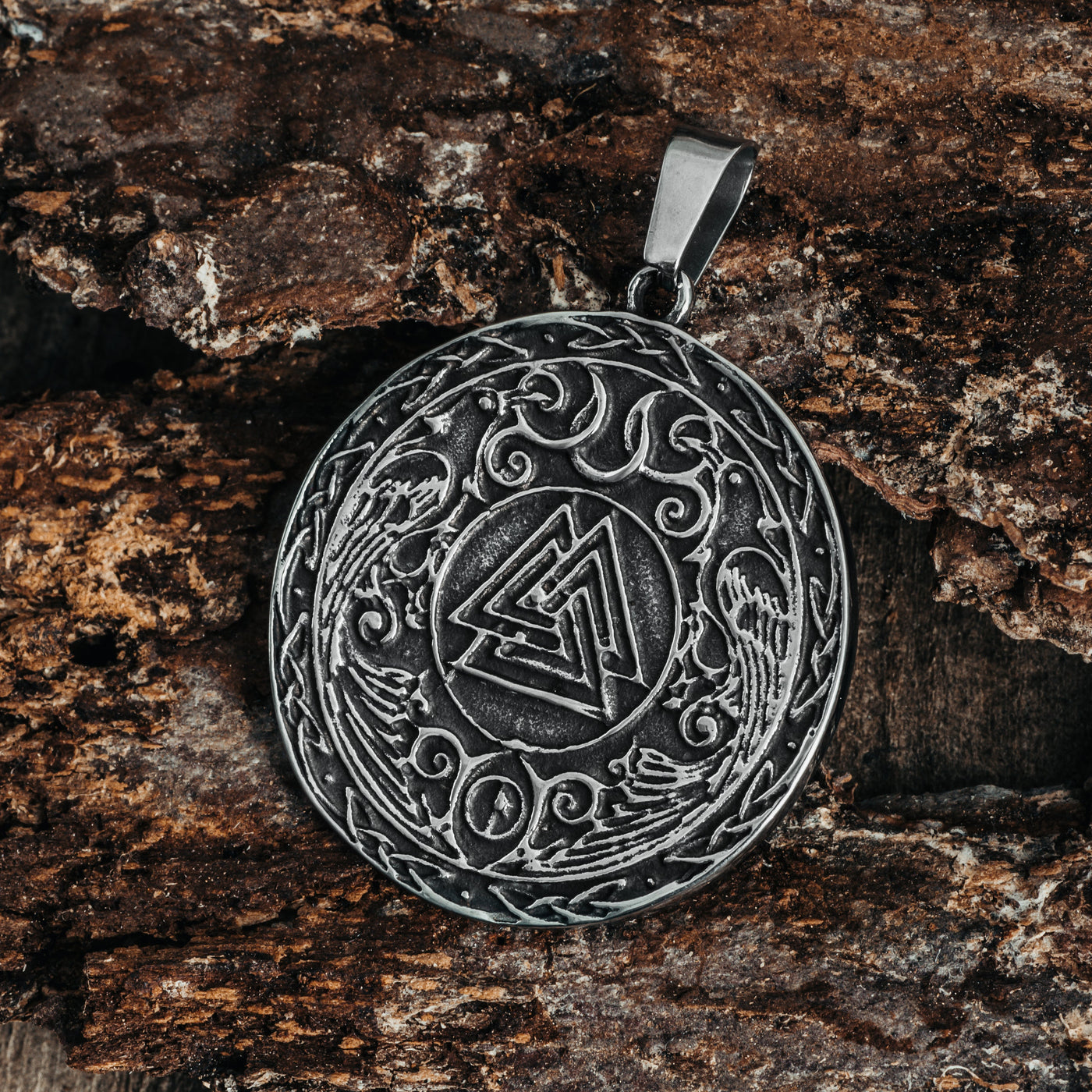 Valknut Amulett, Edelstahl