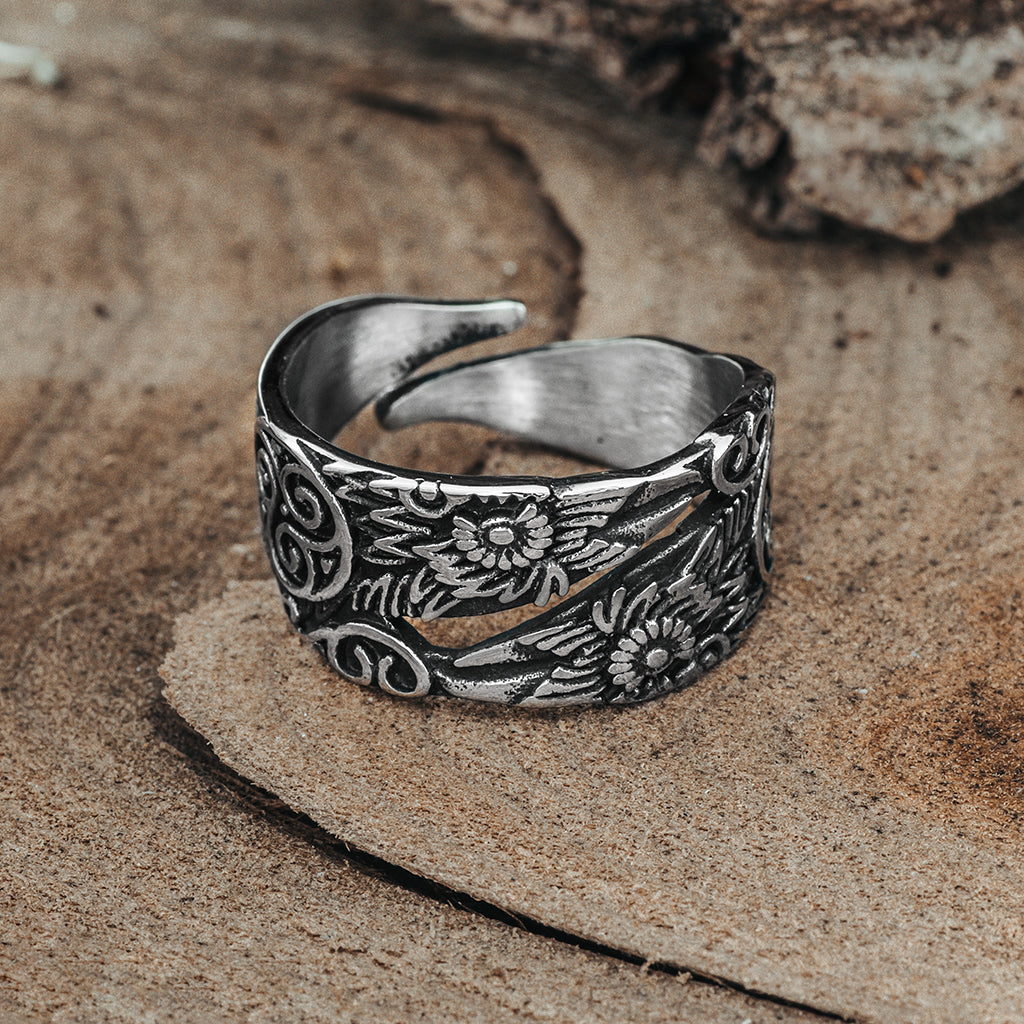 Hugin & Munin Ring, Edelstahl