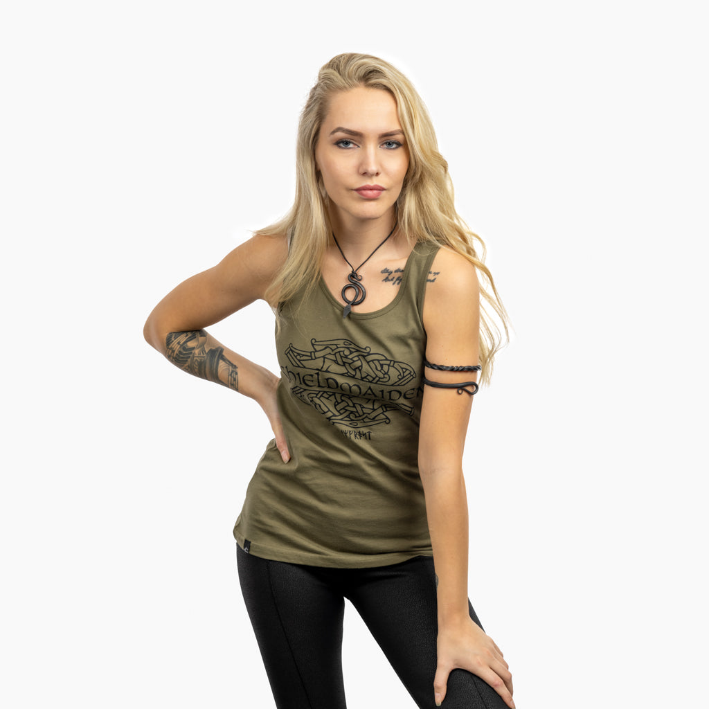 Women's Premium Tank, Shieldmaiden, Green