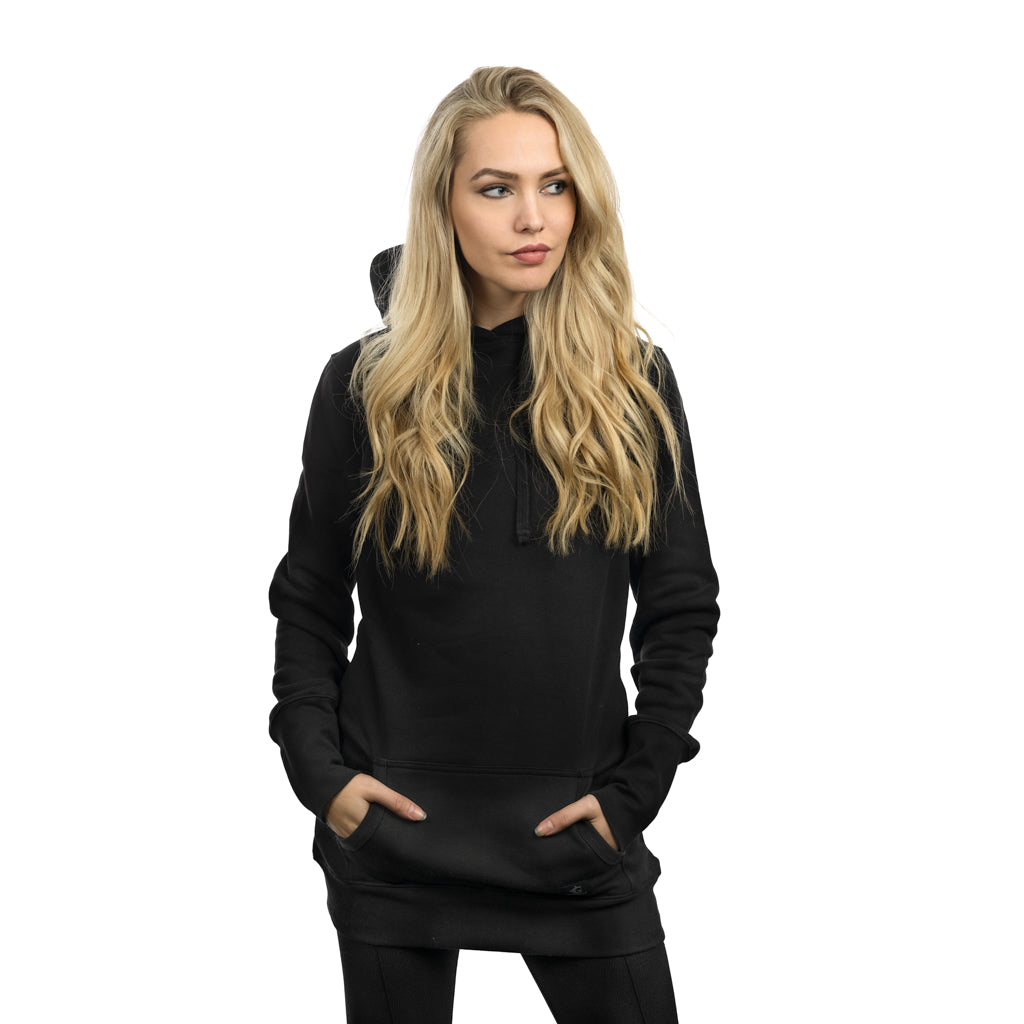 Women's Premium Longline Hoodie, Grimfrost, Black