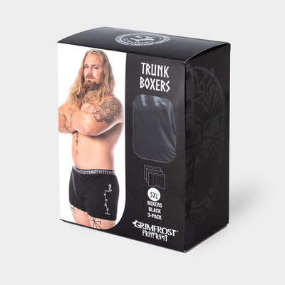 Grimfrost Trunk Boxershorts, 3er Pack, Schwarz