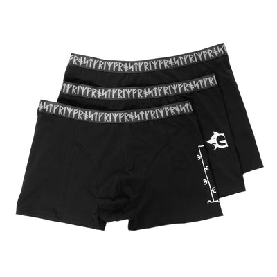 Grimfrost Trunk Boxershorts, 3er Pack, Schwarz