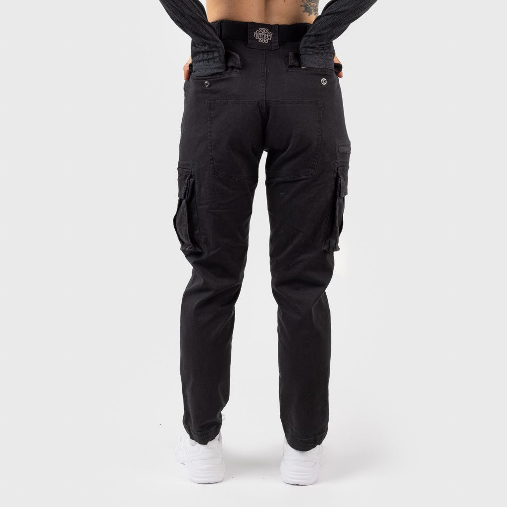 Damen Grimfrost Cargohose, Schwarz