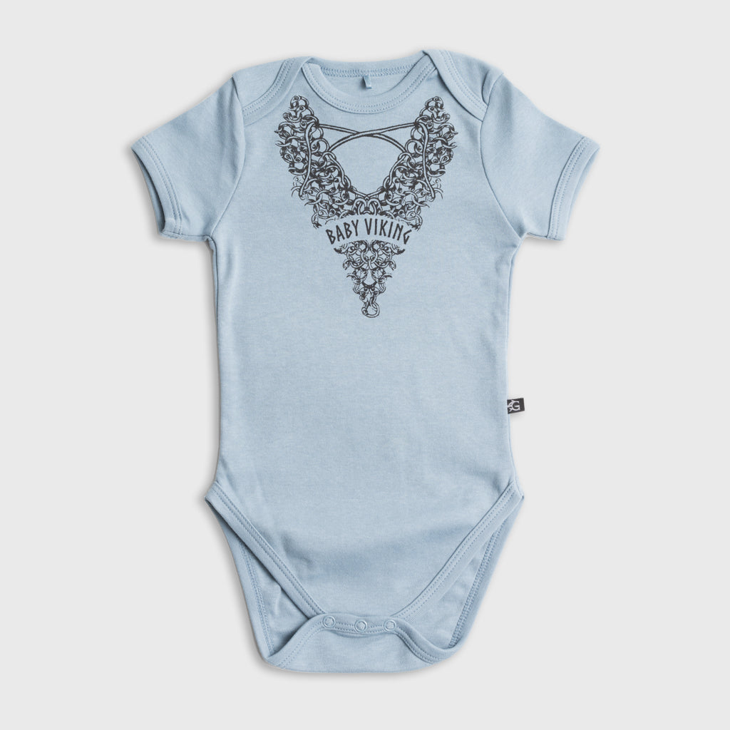 Baby Bodysuit, Viking Boy, Blue