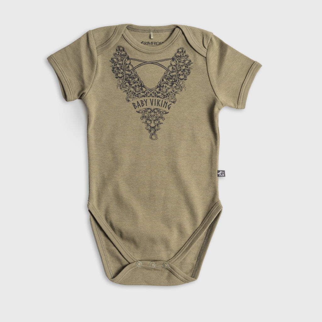 Baby Bodysuit, Viking Boy, Grün