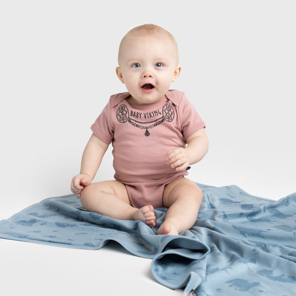 Baby Bodysuit, Viking Girl, Rosa