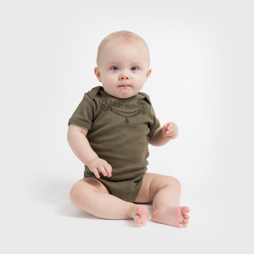 Baby Bodysuit, Viking Girl, Grün