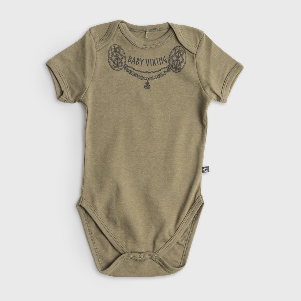 Baby Bodysuit, Viking Girl, Grün