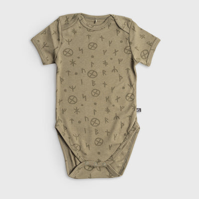 Baby Bodysuit, Runen, Grün