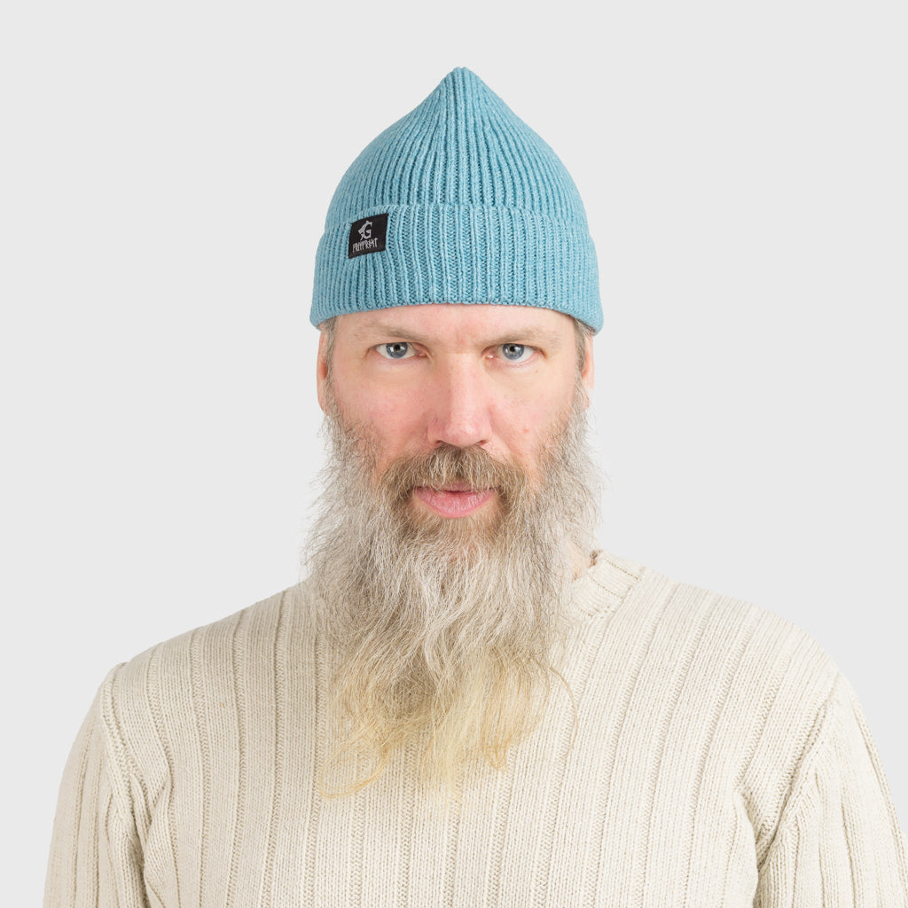 Grimfrost Watch Cap, Merinowolle, Blau