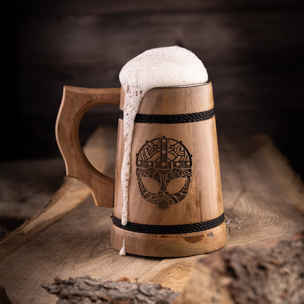 Tankard, Clan Helmet, Wood