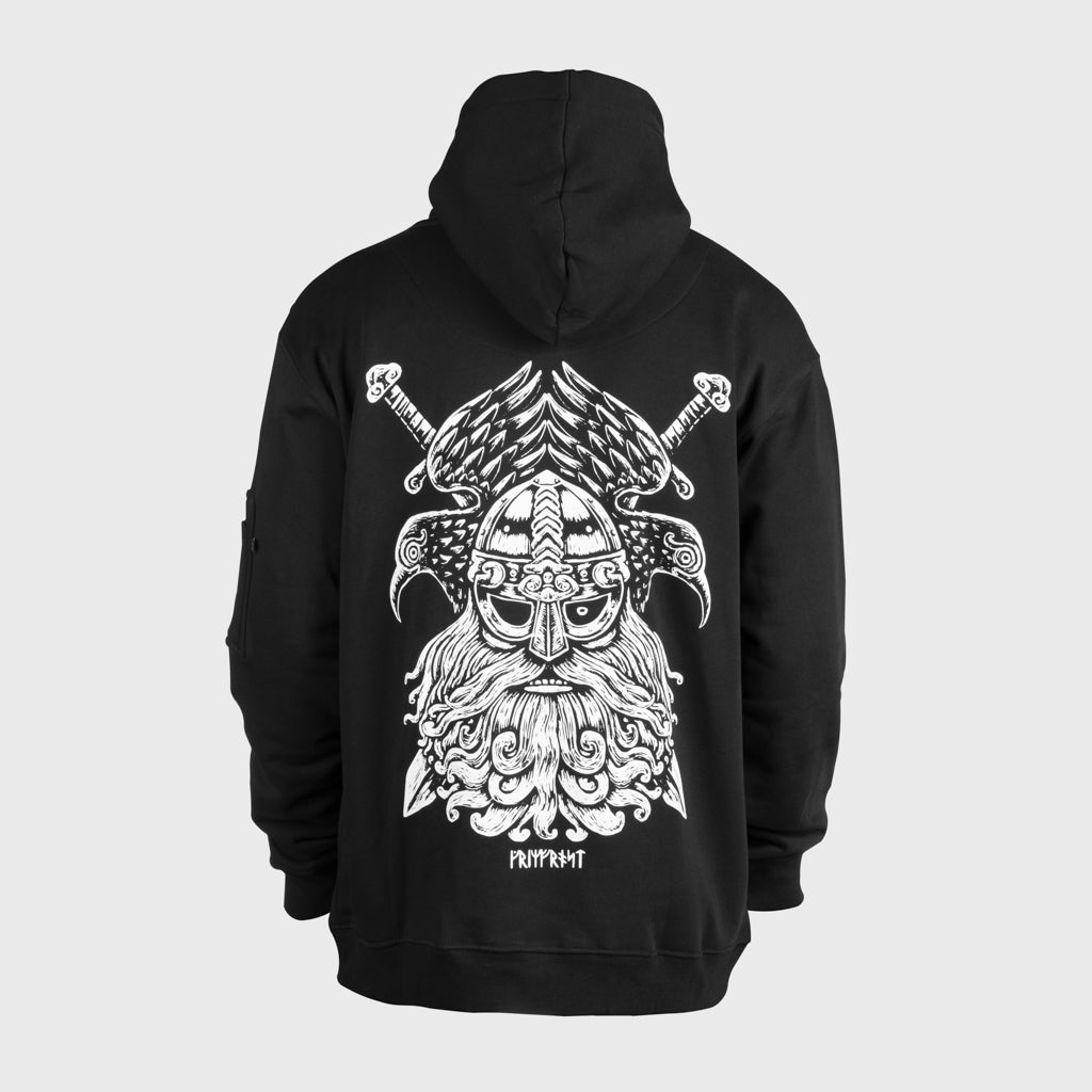 Premium Hoodie, Odin & Ravens, Schwarz