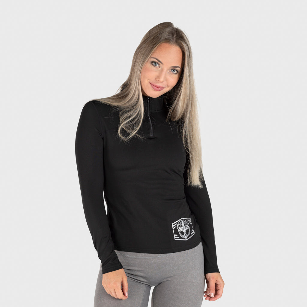 Women's Half Zip, Black