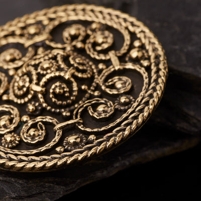 Premium Filigree Brooch, Bronze