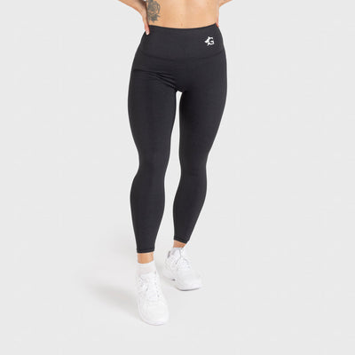 Seat Design Leggings, Black