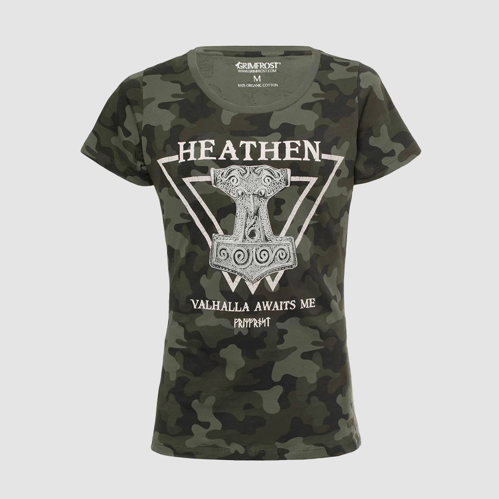 Damen Premium Tee, Heathen, Camo