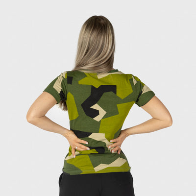 Damen Premium Tee, Grimfrost, M90 Grün Camo