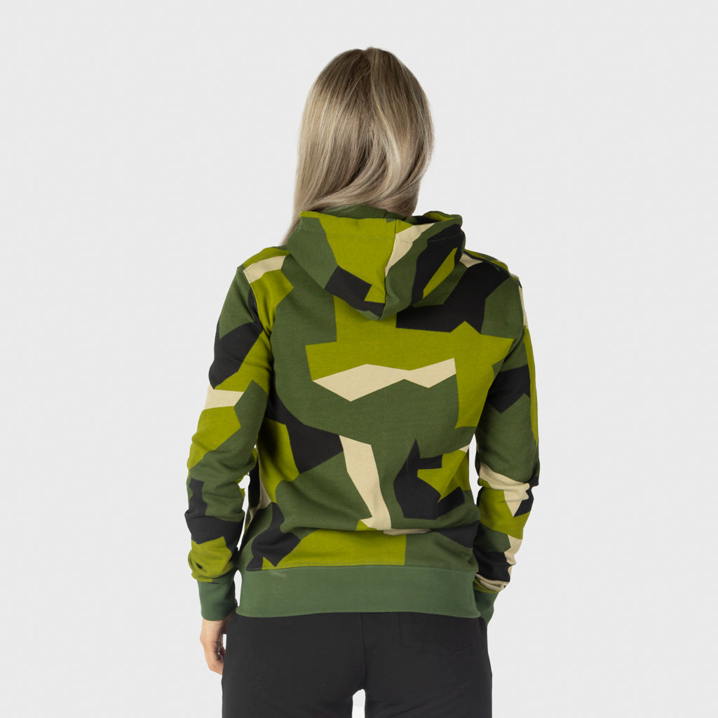 Damen Premium Zoodie, Grimfrost, M90 Grün Camo