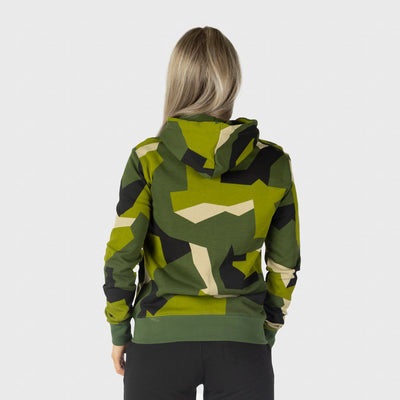 Damen Premium Hoodie, Shieldmaiden, M90 Grün Camo