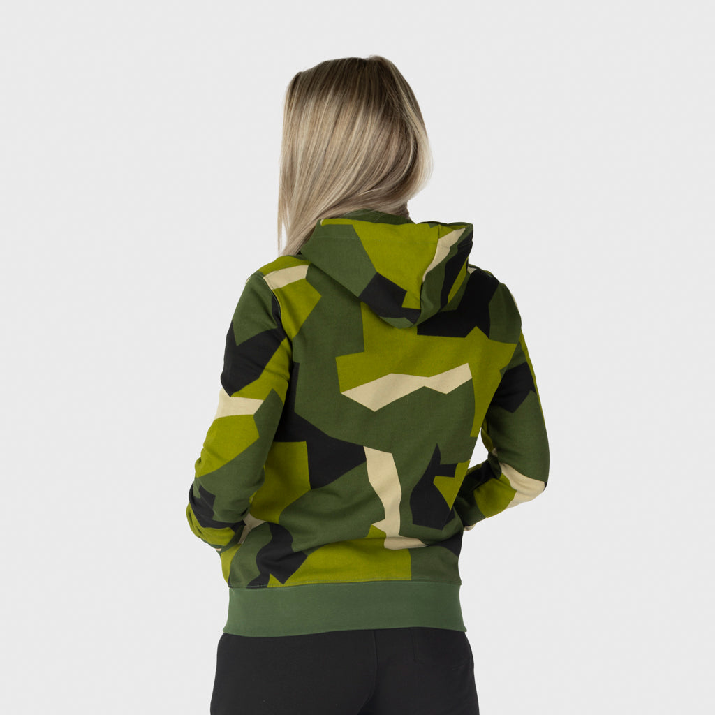 Damen Premium Zoodie, Grimfrost, M90 Grün Camo