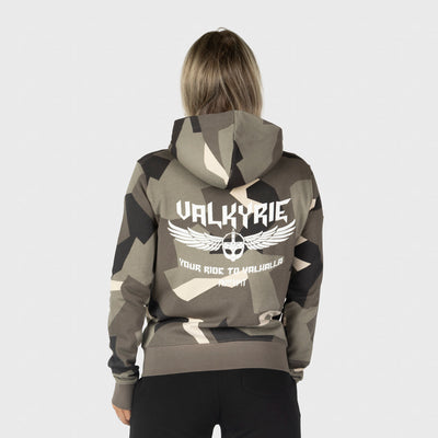 Women's Premium Zoodie, Valkyrie, M90 Brown Camo