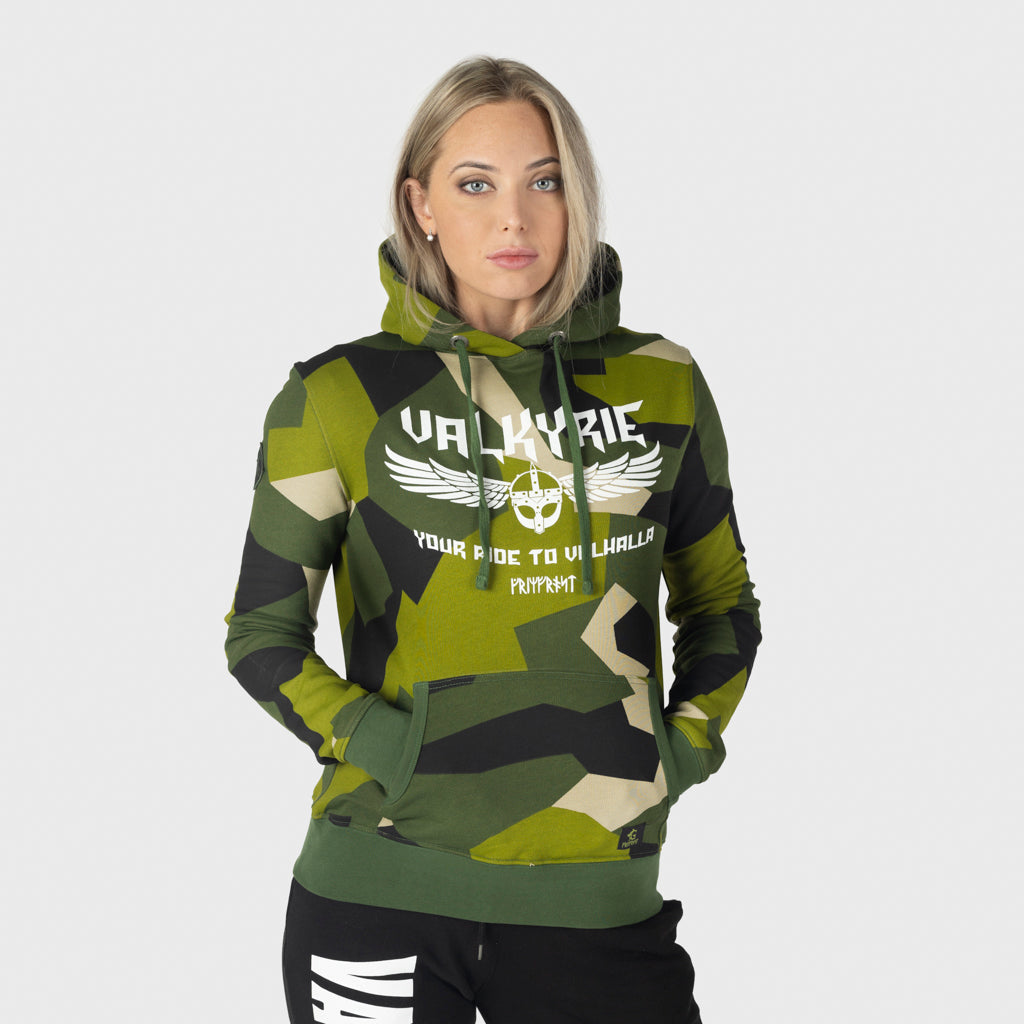 Women's Premium Hoodie, Valkyrie, M90 Green Camo