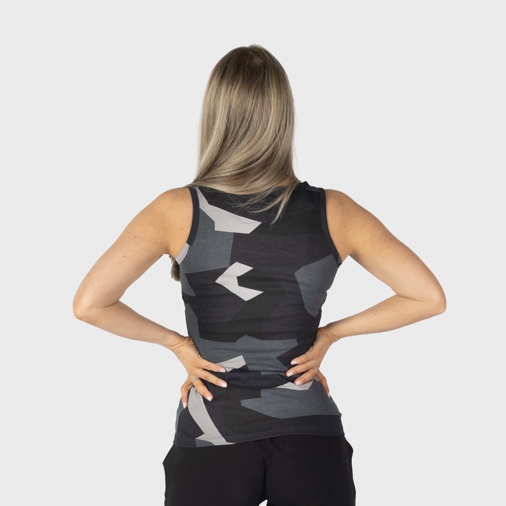 Damen Premium Tank, Valkyrie, M90 Grau Camo