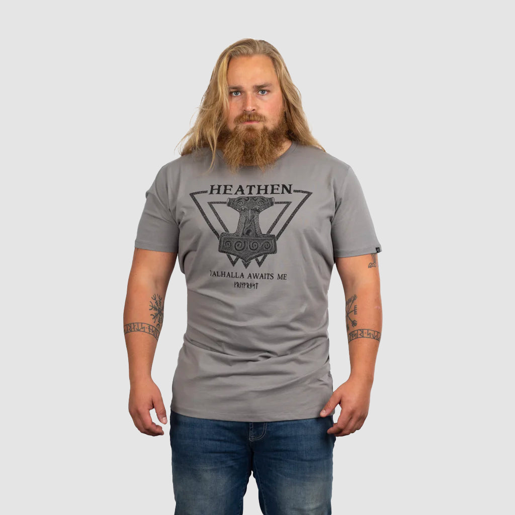 Premium Tee, Heathen, Grey