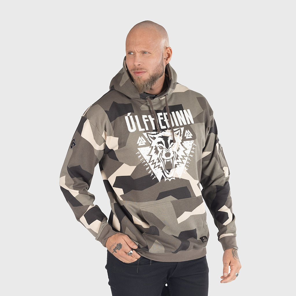 Premium Hoodie, Ulfhedinn, M90 Braun Camo