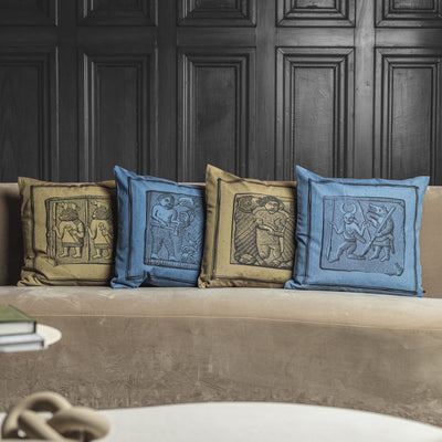 Pillow Cover 2, Torslunda Collection, Blue