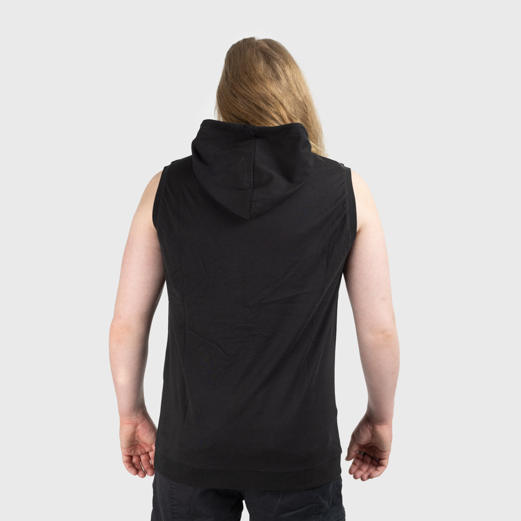 Premium Ärmelloser Hoodie, Berserker, Schwarz